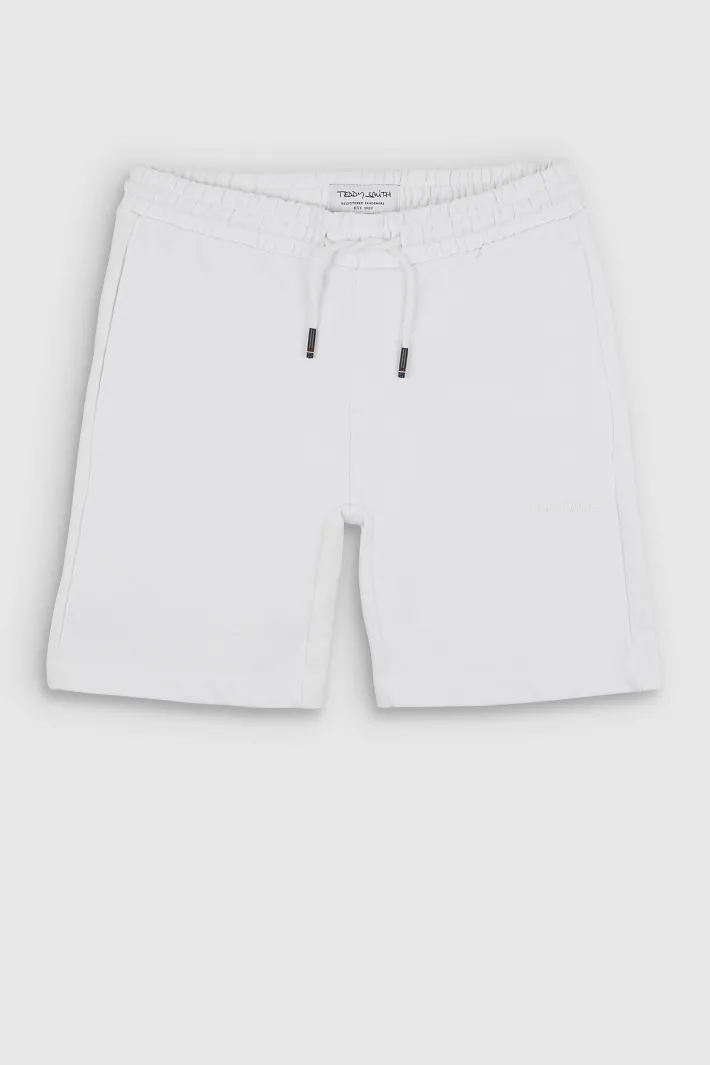 Teddy Smith Bermuda confort en tissu molletonné S-NARKY SH JR BLANC Sale