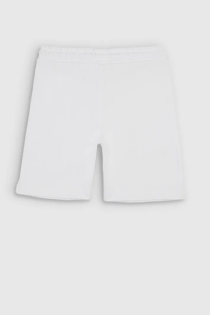 Teddy Smith Bermuda confort en tissu molletonné S-NARKY SH JR BLANC Sale