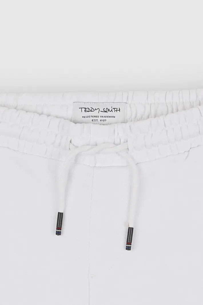 Teddy Smith Bermuda confort en tissu molletonné S-NARKY SH JR BLANC Sale