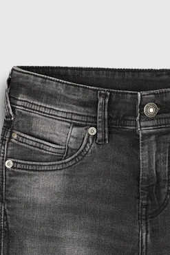Teddy Smith Bermuda denim coupe 5 poches SCOTTY 3 JR DEEP GREY DEEPGREY Flash Sale