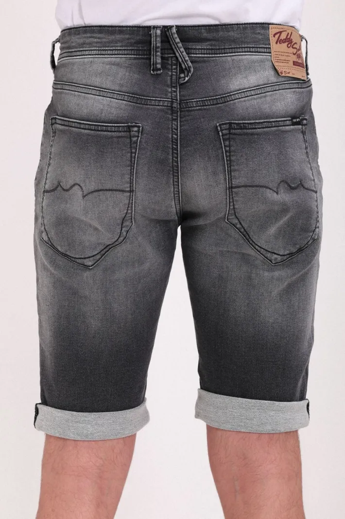 Teddy Smith Bermuda denim coupe 5 poches SCOTTY 3 REG DEEP GREY DEEPGREY Cheap