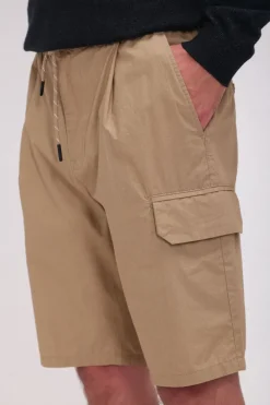 Teddy Smith Bermuda taille élastiquée S-SULLY CARGO WORKER BEIGE WORKERBEIGE New