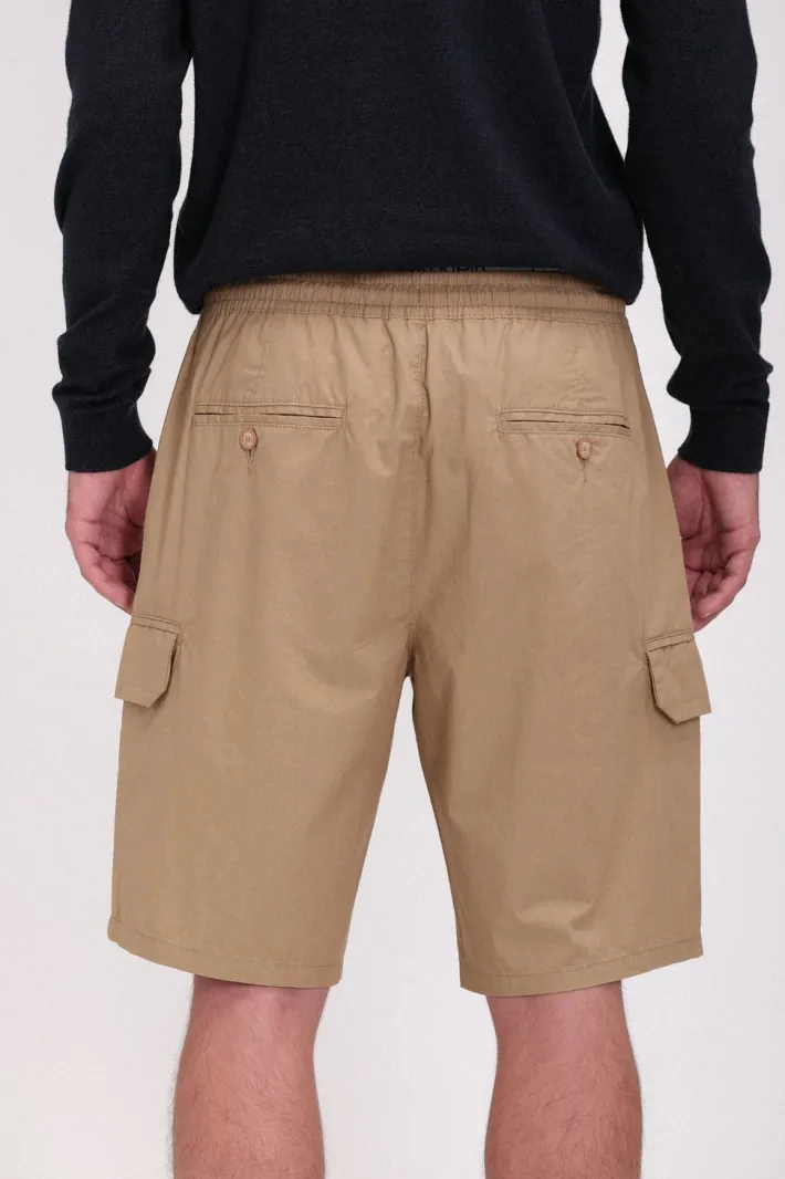 Teddy Smith Bermuda taille élastiquée S-SULLY CARGO WORKER BEIGE WORKERBEIGE New