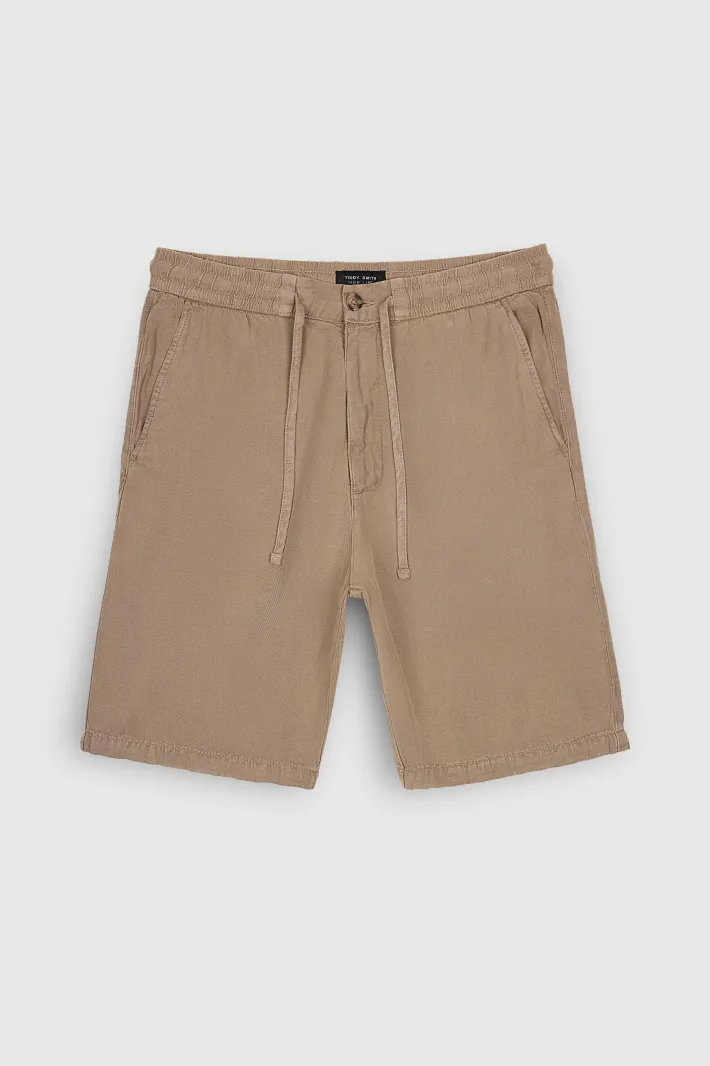Teddy Smith Bermuda taille élastiquée S-PACO WOLF BEIGE WOLFBEIGE New