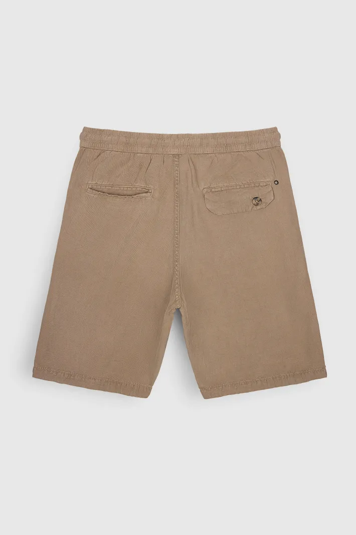 Teddy Smith Bermuda taille élastiquée S-PACO WOLF BEIGE WOLFBEIGE New
