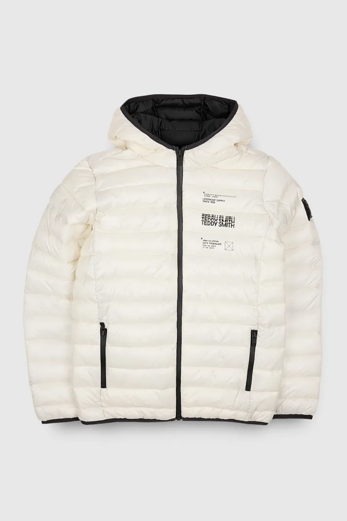 Teddy Smith Blouson B-MATHEW JR MIDDLE WHITE Flash Sale