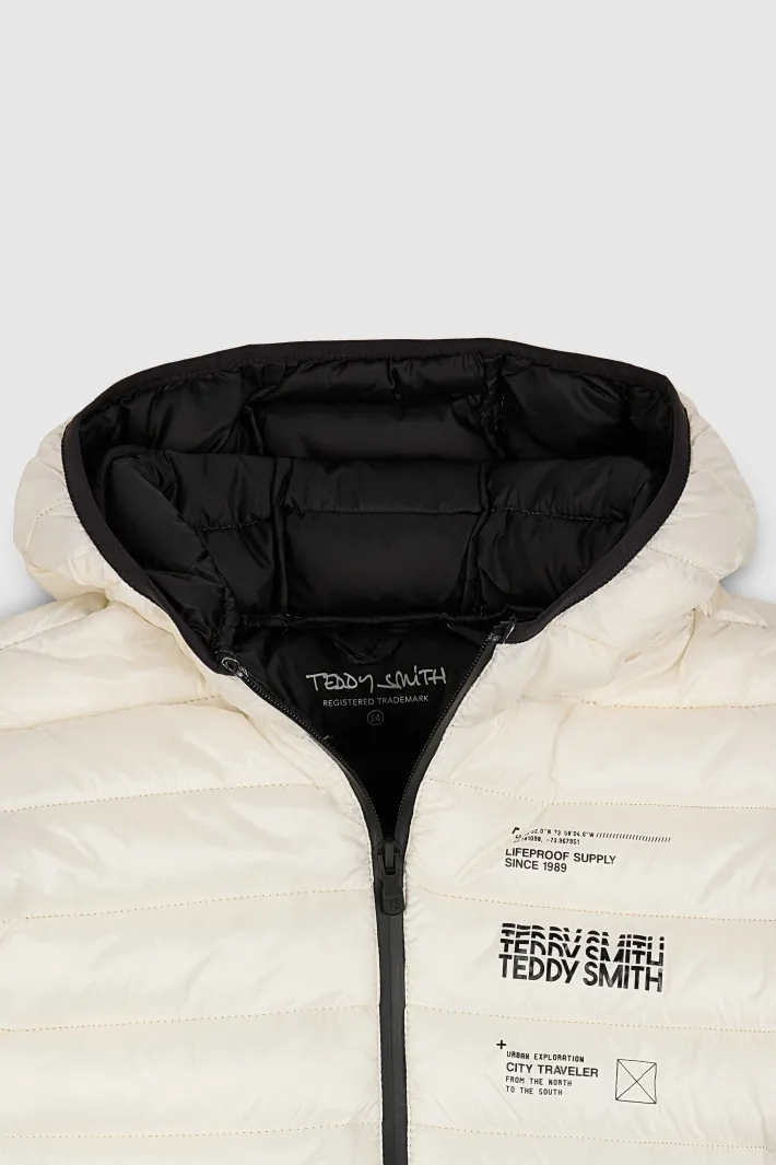 Teddy Smith Blouson B-MATHEW JR MIDDLE WHITE Flash Sale