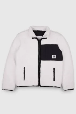 Teddy Smith Blouson B-SHERP JR MIDDLE WHITE Flash Sale