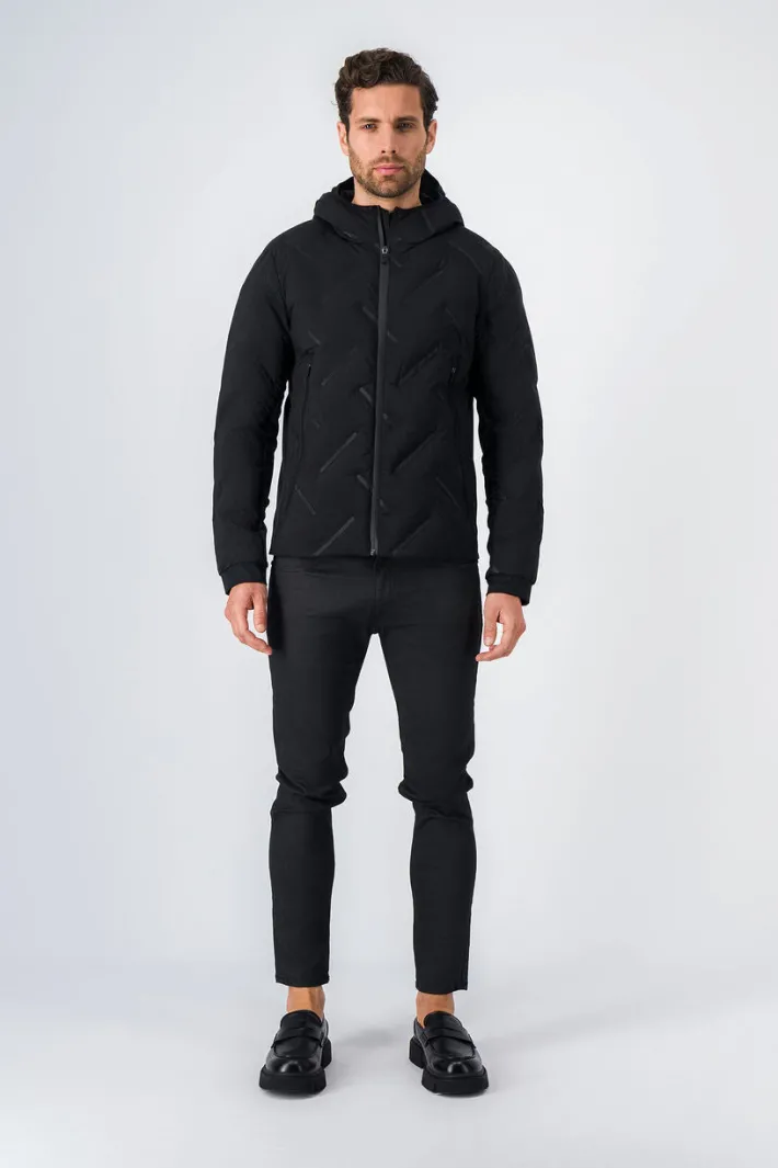 Teddy Smith Blouson effet matelassé à capuche JERK CHARBON Discount