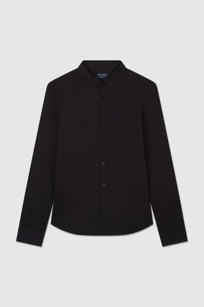 Teddy Smith Chemise à pinces avec col français C-GOPHER ML CHARBON Sale