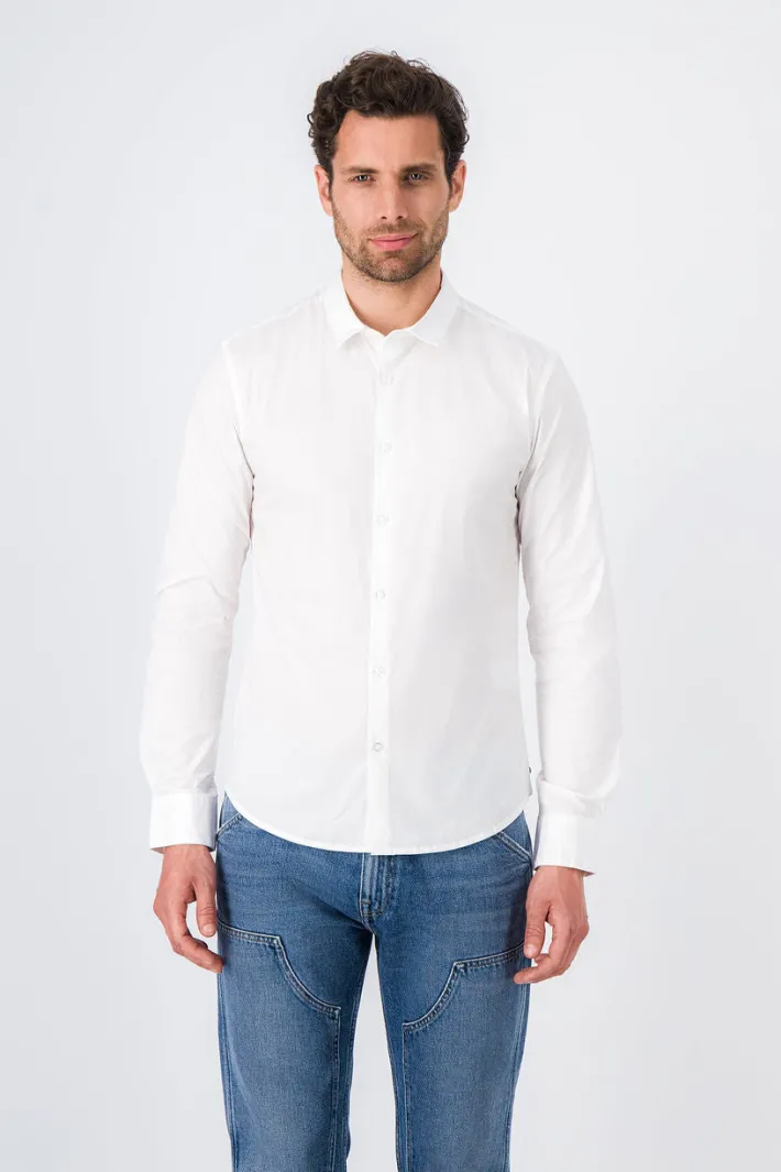 Teddy Smith Chemise à pinces avec col français C-GOPHER ML BLANC Best