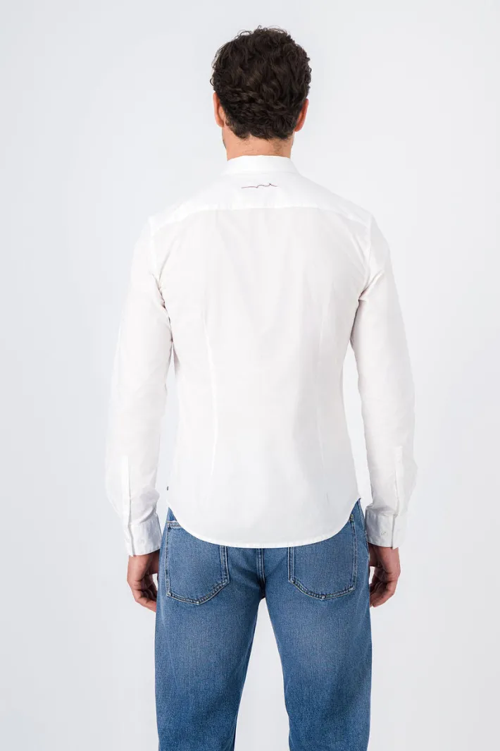 Teddy Smith Chemise à pinces avec col français C-GOPHER ML BLANC Best