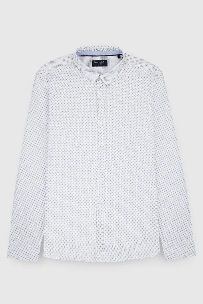 Teddy Smith Chemise à pinces avec col français CARTON ML BLANC/MICRO PRINT BLEU BLANC/MICROPRINTBLEU Cheap