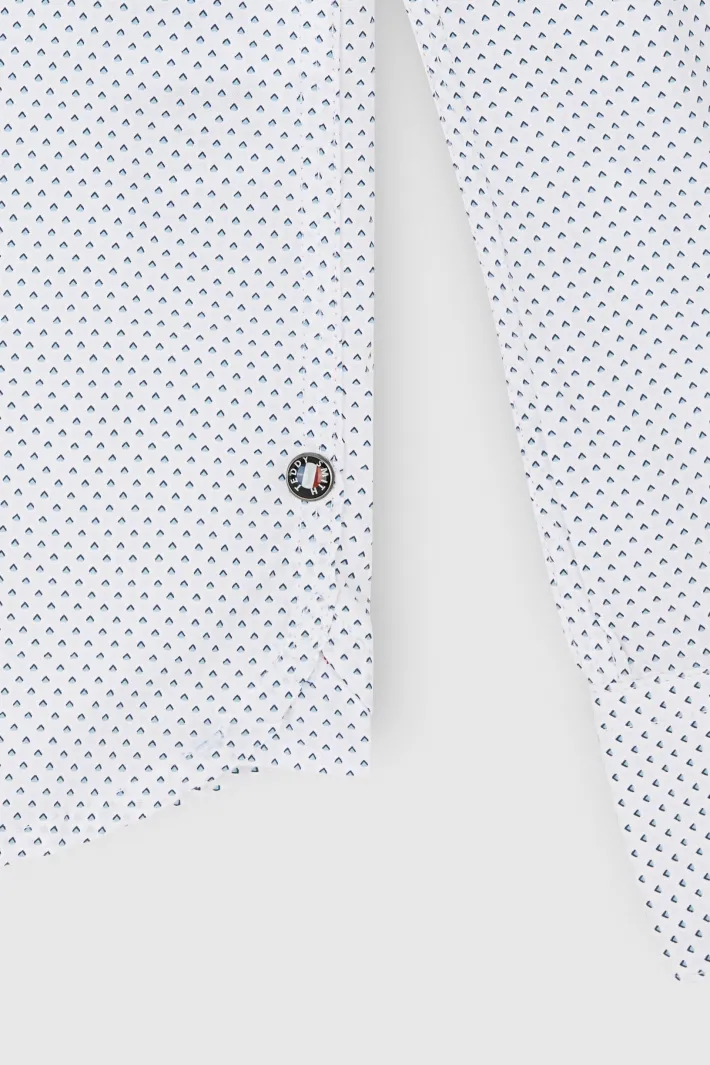 Teddy Smith Chemise à pinces avec col français CARTON ML BLANC/MICRO PRINT BLEU BLANC/MICROPRINTBLEU Cheap