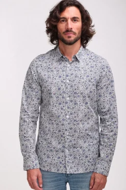Teddy Smith Chemise à pinces avec col français CARTON ML BLANC/FLORAL Cheap