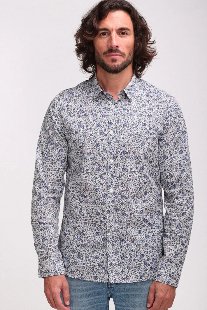 Teddy Smith Chemise à pinces avec col français CARTON ML BLANC/FLORAL Cheap