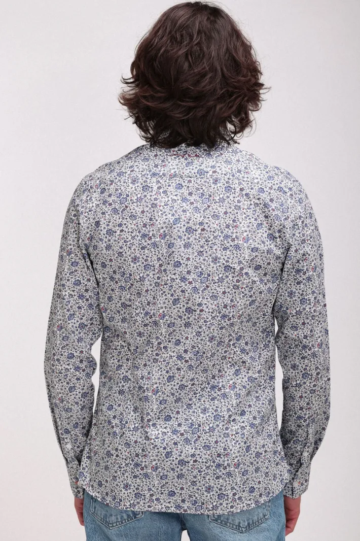 Teddy Smith Chemise à pinces avec col français CARTON ML BLANC/FLORAL Cheap