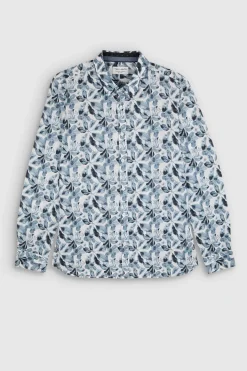 Teddy Smith Chemise à pinces avec col français C-AXEL ML BLANC/FLORAL Best Sale