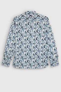 Teddy Smith Chemise à pinces avec col français C-AXEL ML BLANC/FLORAL Best Sale