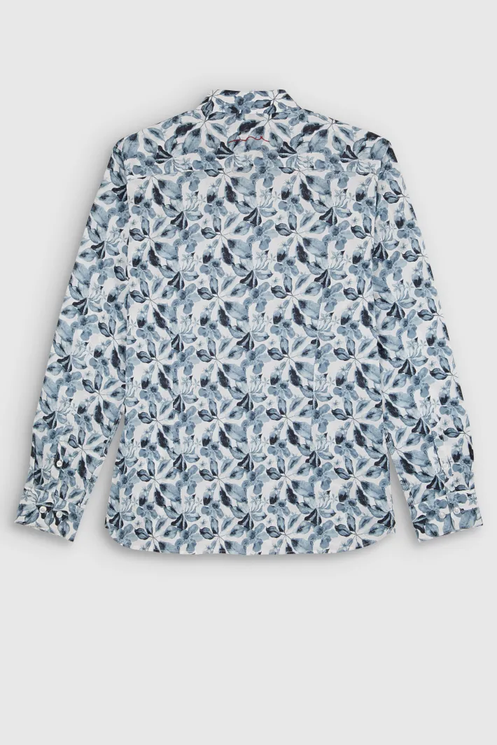 Teddy Smith Chemise à pinces avec col français C-AXEL ML BLANC/FLORAL Best Sale