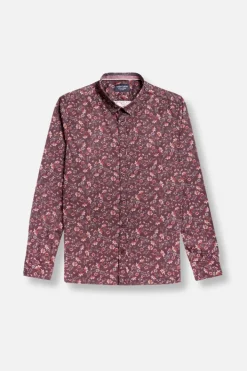 Teddy Smith Chemise à pinces avec col français C-AXEL ML DARK WINE DARKWINE Discount