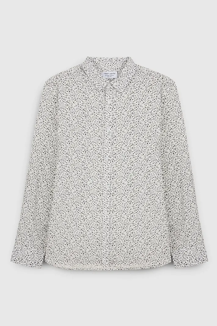 Teddy Smith Chemise à pinces col français CARTON ML BLANC/MICRO FLORAL BLANC/MICROFLORAL Hot