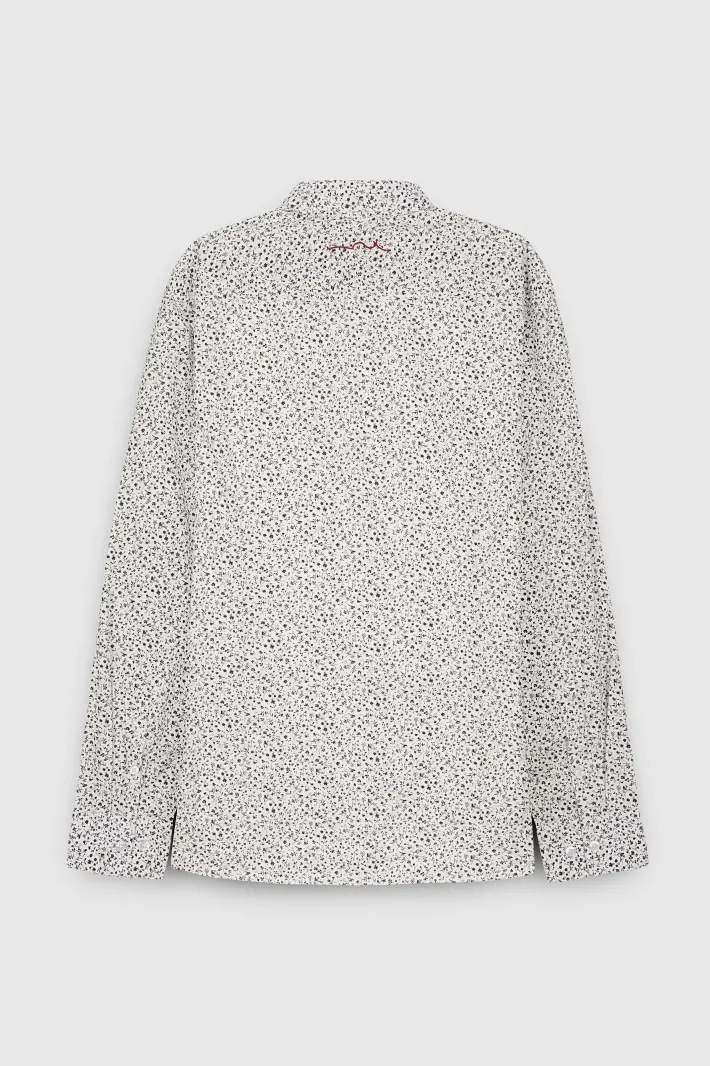 Teddy Smith Chemise à pinces col français CARTON ML BLANC/MICRO FLORAL BLANC/MICROFLORAL Hot