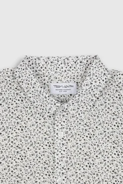 Teddy Smith Chemise à pinces col français CARTON ML BLANC/MICRO FLORAL BLANC/MICROFLORAL Hot