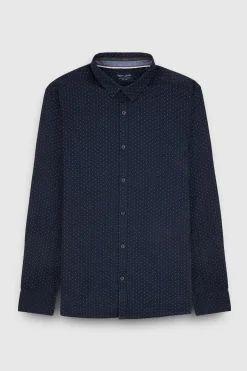 Teddy Smith Chemise à pinces col français CARTON ML DARK NAVY/WHITE 2 DARKNAVY/WHITE2 Best