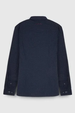 Teddy Smith Chemise à pinces col français CARTON ML DARK NAVY/WHITE 2 DARKNAVY/WHITE2 Best