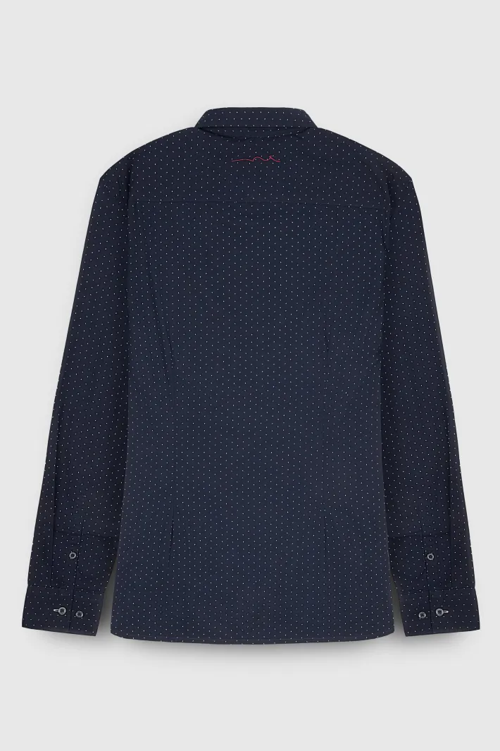 Teddy Smith Chemise à pinces col français CARTON ML DARK NAVY/WHITE 2 DARKNAVY/WHITE2 Best