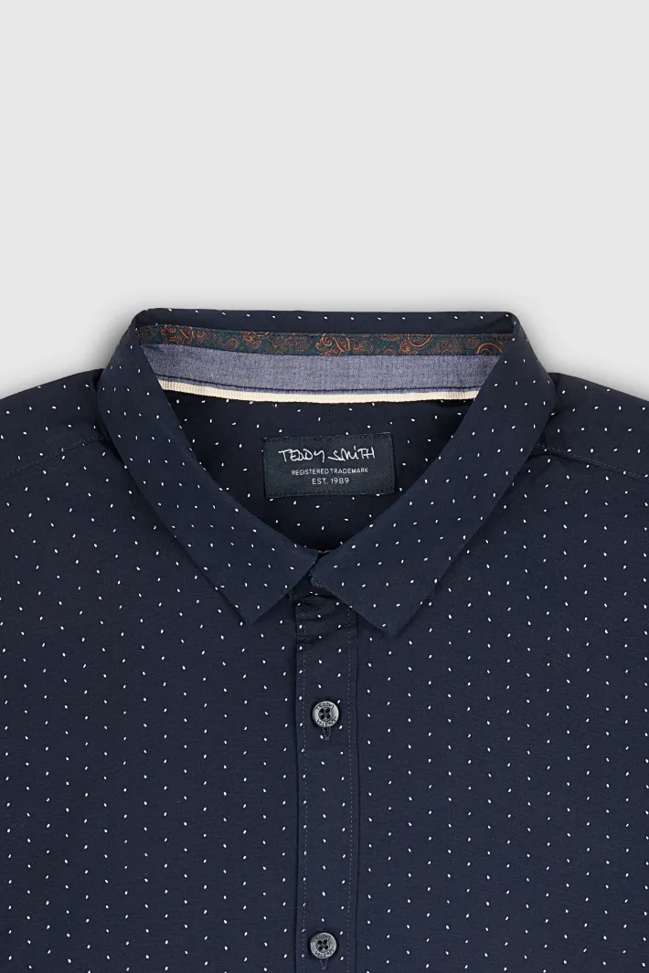 Teddy Smith Chemise à pinces col français CARTON ML DARK NAVY/WHITE 2 DARKNAVY/WHITE2 Best