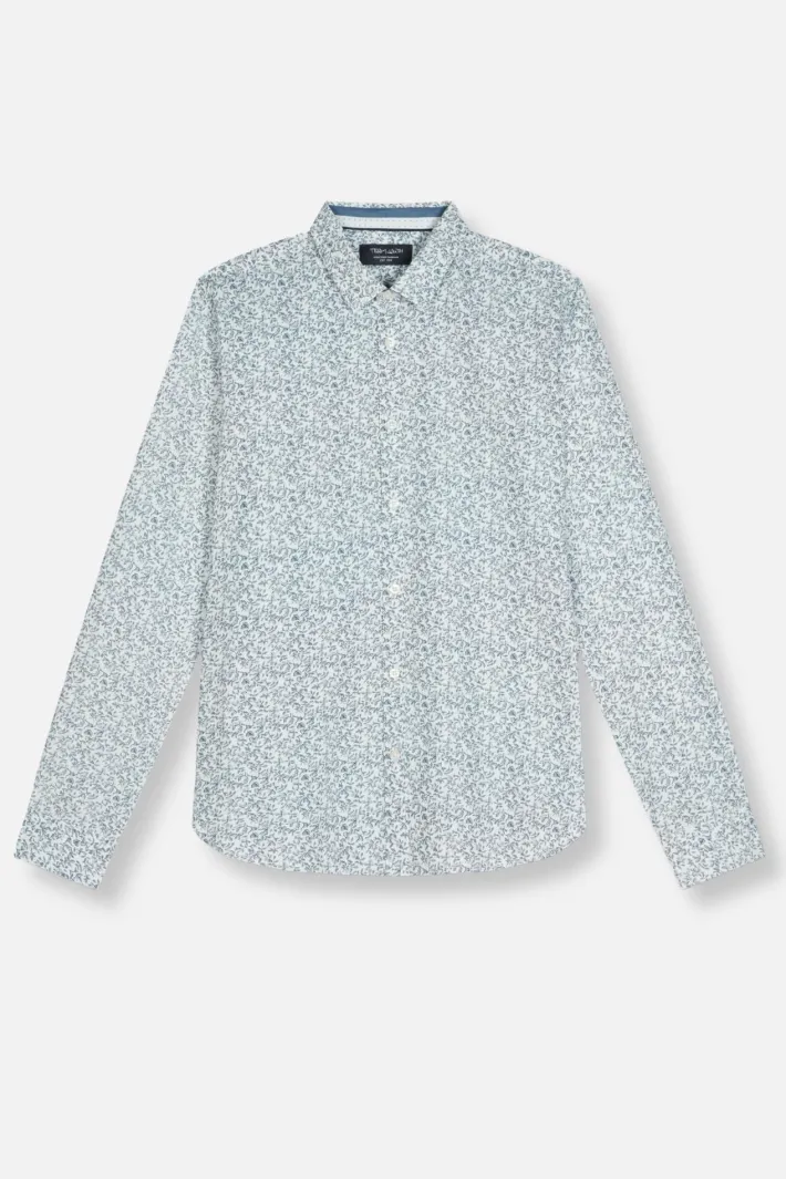 Teddy Smith Chemise à pinces col français CARTON ML BLANC/PRINT 1 BLANC/PRINT1 Sale
