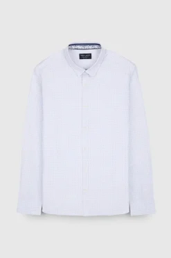 Teddy Smith Chemise CARTON ML BLANC/SMALL PRINT Cheap