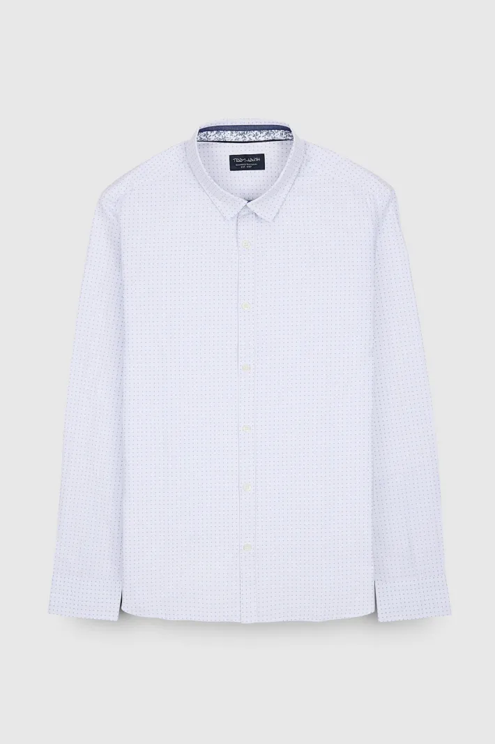 Teddy Smith Chemise CARTON ML BLANC/SMALL PRINT Cheap