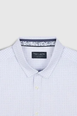 Teddy Smith Chemise CARTON ML BLANC/SMALL PRINT Cheap