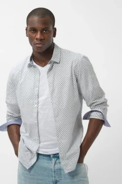 Teddy Smith Chemise C-BARCLAY ML BLANC Sale