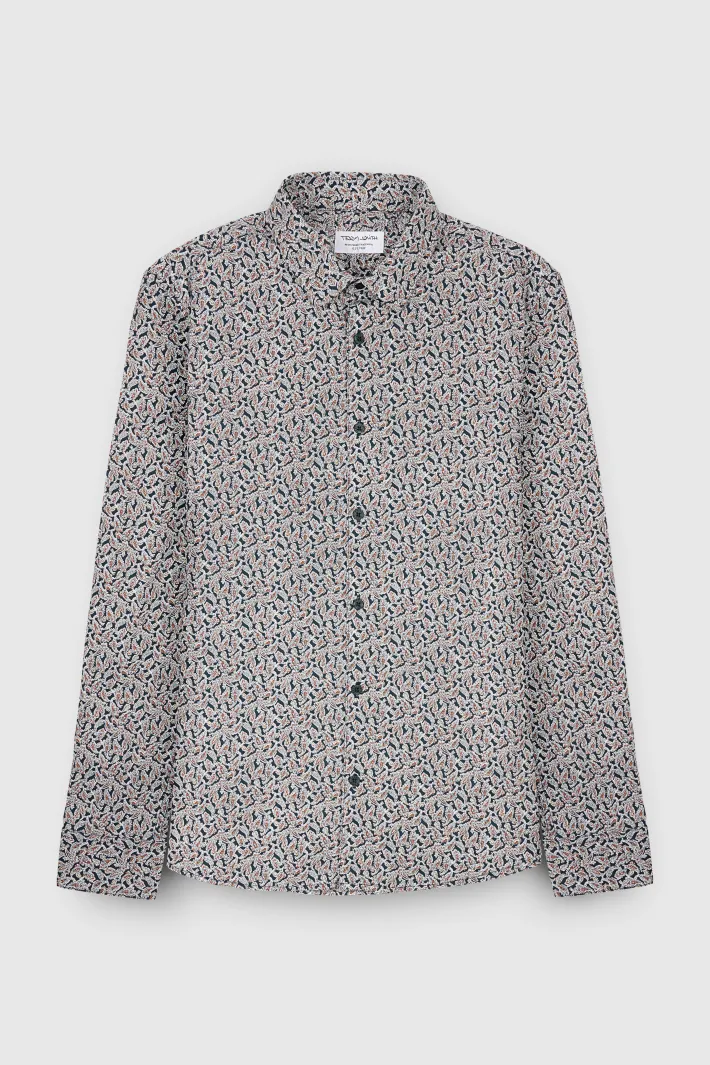 Teddy Smith Chemise C-BARCLAY ML VERT SCARABE VERTSCARABE Outlet