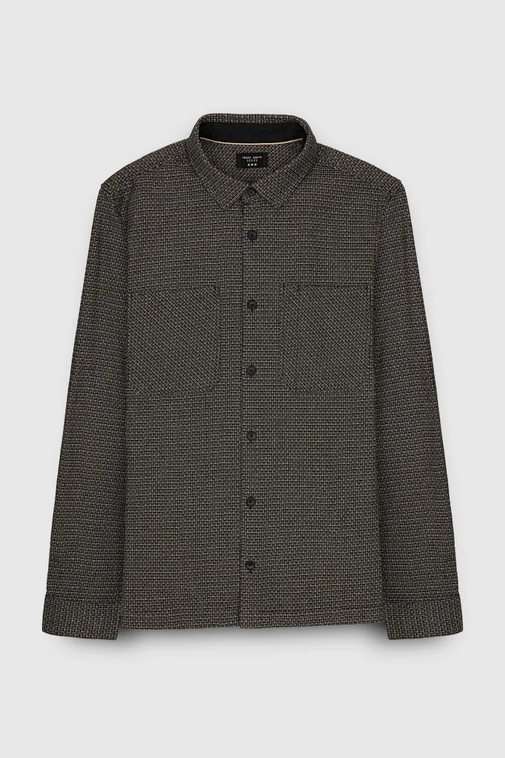 Teddy Smith Chemise C-FARES ML CHARBON Cheap