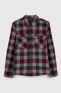 Teddy Smith Chemise C-Marcus ML DARK WINE DARKWINE Discount