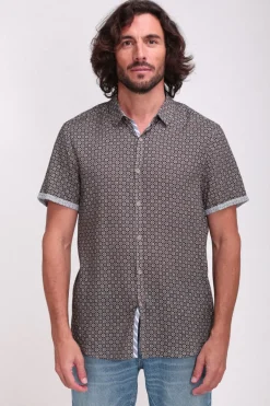 Teddy Smith Chemise col français à pinces C-DIETER MC TOTAL NAVY TOTALNAVY Hot