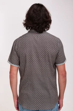 Teddy Smith Chemise col français à pinces C-DIETER MC TOTAL NAVY TOTALNAVY Hot