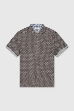 Teddy Smith Chemise col français à pinces C-DIETER MC TOTAL NAVY TOTALNAVY Hot