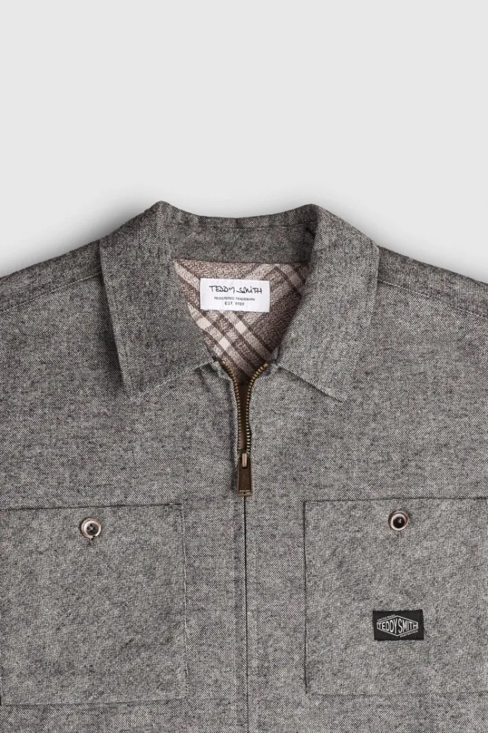 Teddy Smith Chemise C-STUART ML CHARBON Clearance