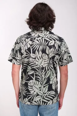 Teddy Smith Chemise droite manches courtes col hawaien C-FALCO MC CHARBON Outlet