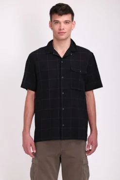 Teddy Smith Chemise droite manches courtes C-SELIM MC CHARBON Cheap