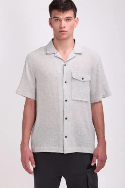Teddy Smith Chemise droite manches courtes C-SELIM MC BLANC IVOIRE CHINE BLANCIVOIRECHINE Sale