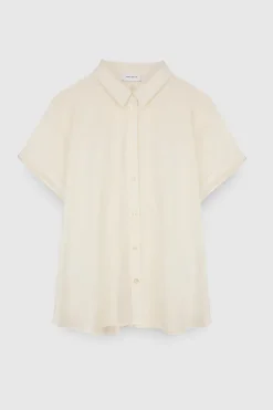 Teddy Smith Chemise manches courtes en viscose C-ELLIE MIDDLE WHITE MIDDLEWHITE Best Sale