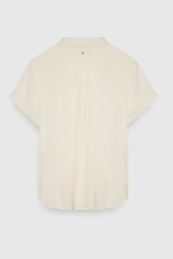 Teddy Smith Chemise manches courtes en viscose C-ELLIE MIDDLE WHITE MIDDLEWHITE Best Sale