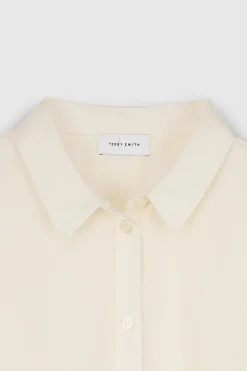 Teddy Smith Chemise manches courtes en viscose C-ELLIE MIDDLE WHITE MIDDLEWHITE Best Sale